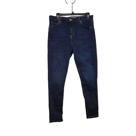 TOPSHOP Moto Indigo Blue Jamie Jeans W34/L32 - Picture 2 of 8